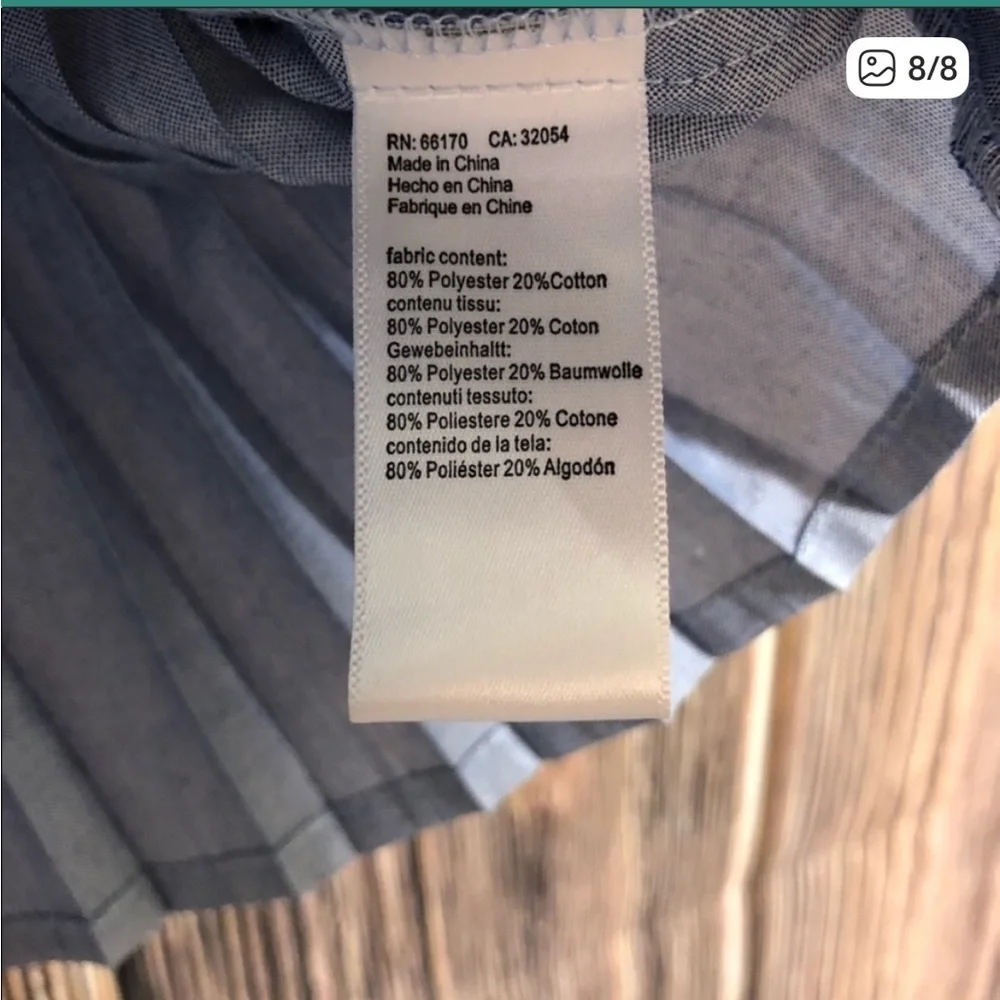 Anthropologie Lili’s Closet Pleated Blue Skirt Size M